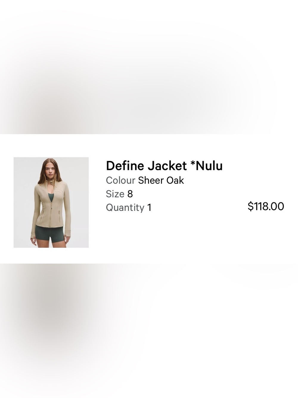 Lululemon define jacket sheer oak - Picture 2 of 2